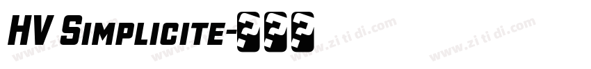 HV Simplicite字体转换